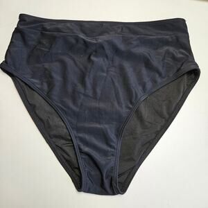 NEW Holipick High Waist Bikini Swim‎ Bottoms L Black NWT